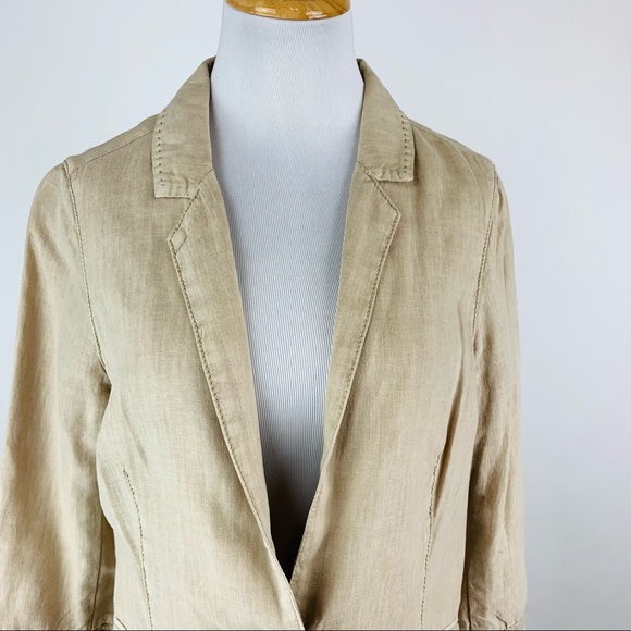 Anthropologie Marrakech Linen One Button Blazer M - Picture 2 of 10